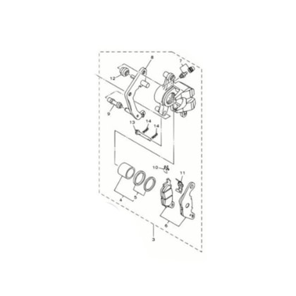 PINCA DO FREIO CONJUNTO (DIREITO) PINCA DO FREIO CONJUNTO (DIREITO)